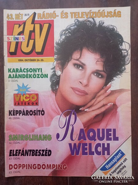 Color rtv TV newspaper 1994. October 24-30. Raquel Welch on the cover