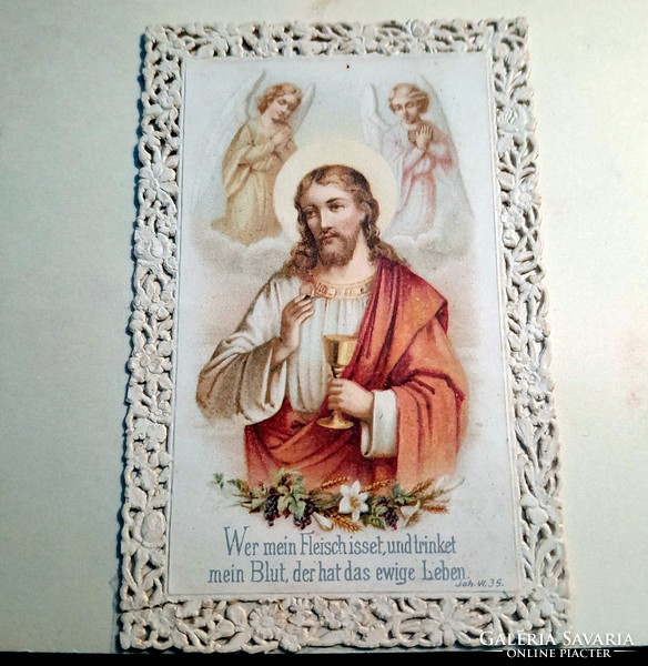 Prayer book holy picture with lace edge - Christ - 9x5 - art&decoration