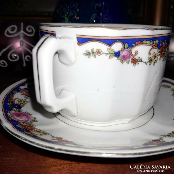Art Nouveau rose tea cup and base - art&decoration