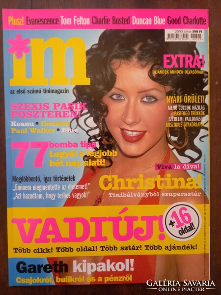 Ifjúsági Magazin 2003 / július Címlapon Christina Aguilera Paul Walker poszter