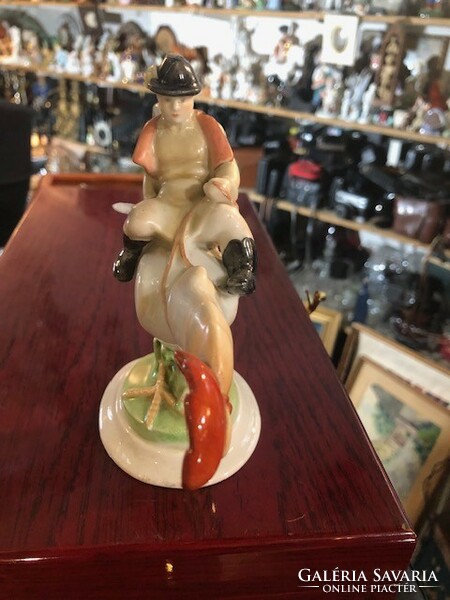 Herend Rooster Marci figurine, 18 cm porcelain sculpture.