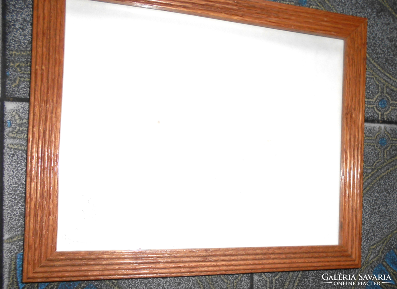 Wooden picture frame, with glass 28.5 cm x 23.5 cm-