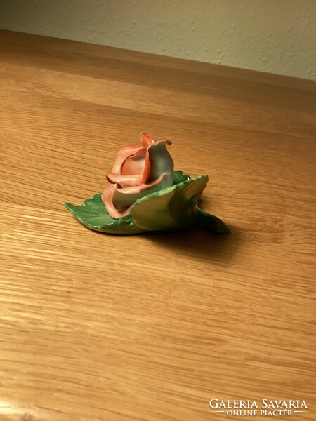 Herend porcelain rose.