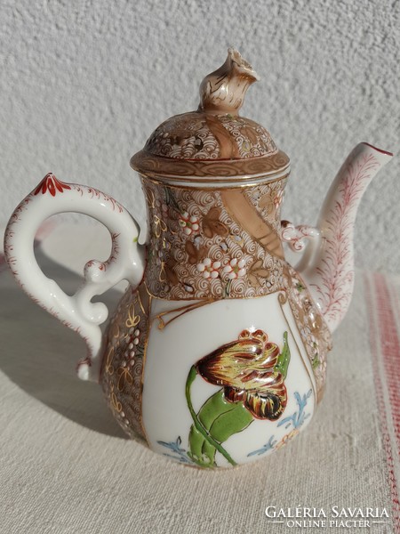 Ó Herend cubash fischer Vilmos porcelain complete mocha set, 1897