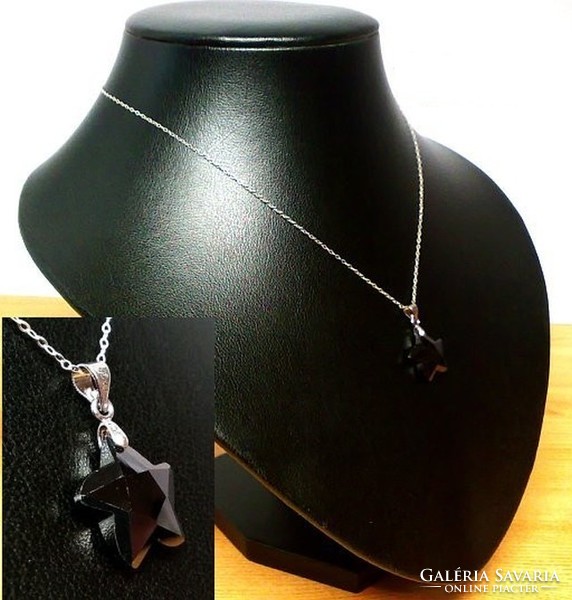Dark star, black crystal pendant, specialty