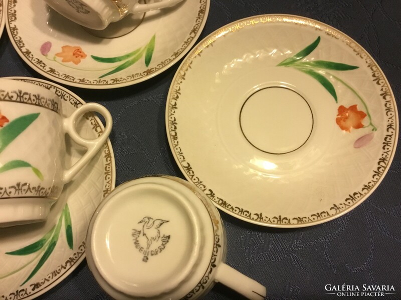 North Korean porcelain with an openwork pattern, wonderful coffee set, 4 persons,