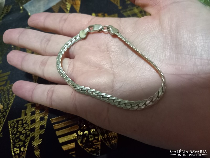 925 sterling silver women's bracelet with braided pattern, 5mm wide