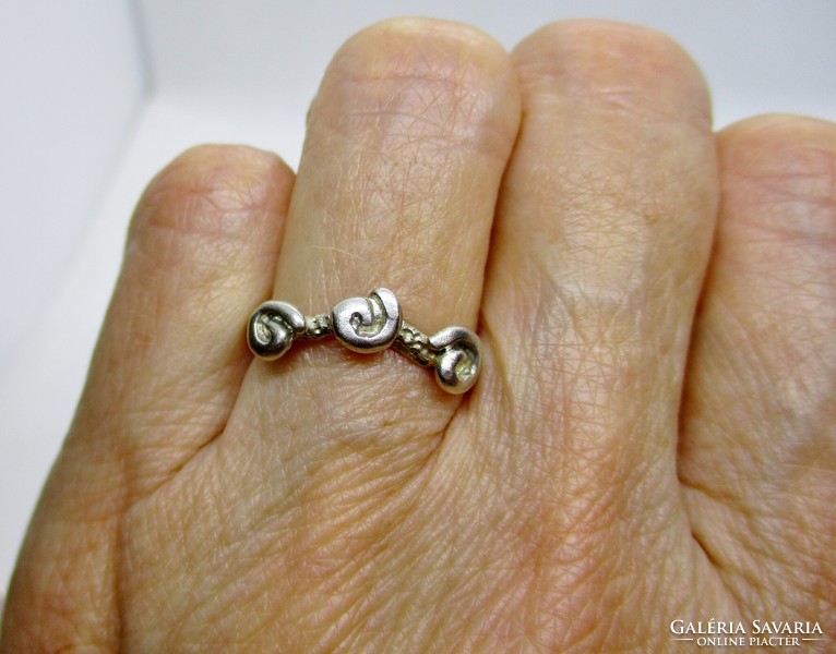 Gyönyörű régi magyar kézműves   ezüstgyűrű