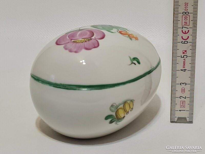 Herend flower pattern, egg porcelain bonbonier (2897)