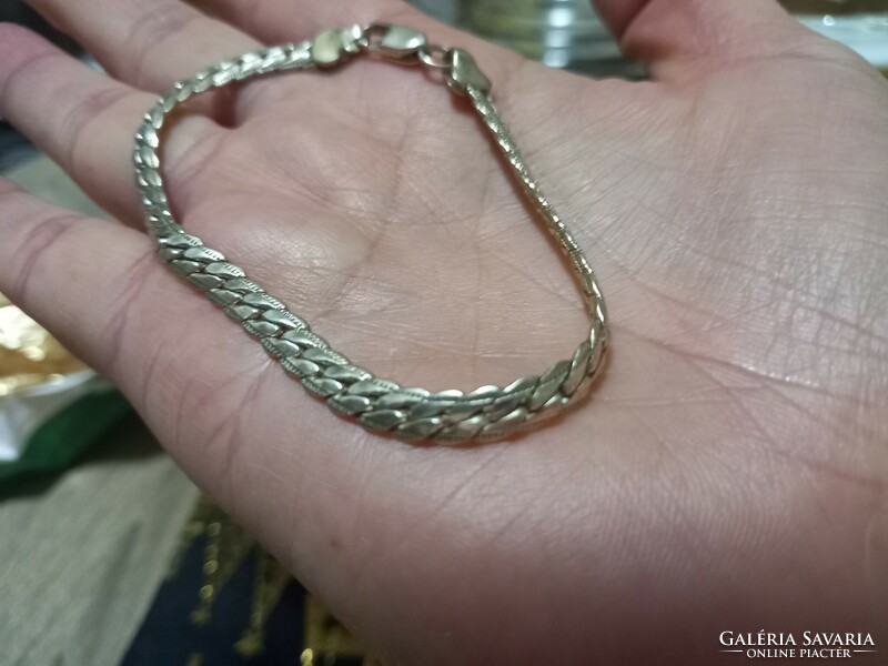 925 sterling silver women's bracelet with braided pattern, 5mm wide