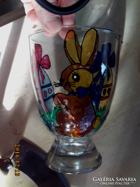 Húsvéti dekor üveg pohár váza