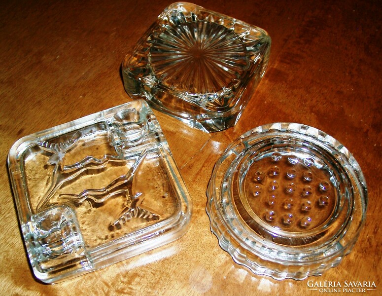 Retro glass table ashtrays for sale