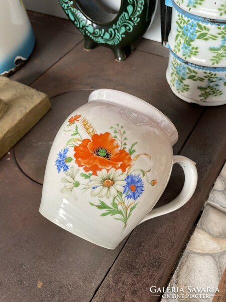 13.5 Cm high poppy-tipped mug finja floral nostalgia piece peasant