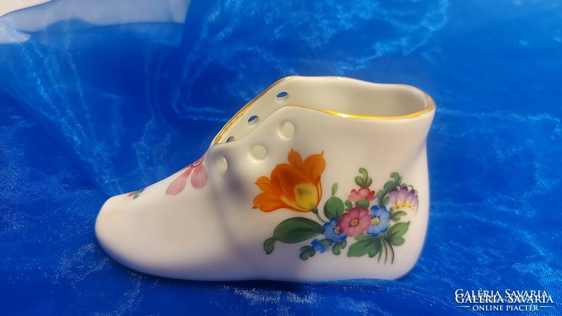 Herendi porcelán,virágos cipő