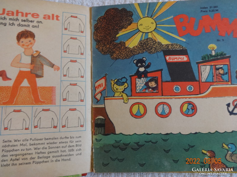 BUMMI - régi, retró, német gyermek magazin 1971. évfolyam 1.-12. száma egybe kötve - KURIÓZUM!