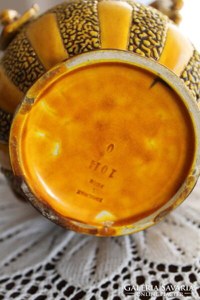 Zsolnay tiger-glazed decorative jug
