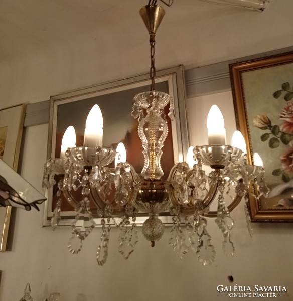 5-arm crystal chandelier