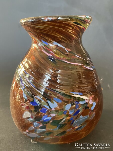 A special colorful Loetz glass vase is a rarity