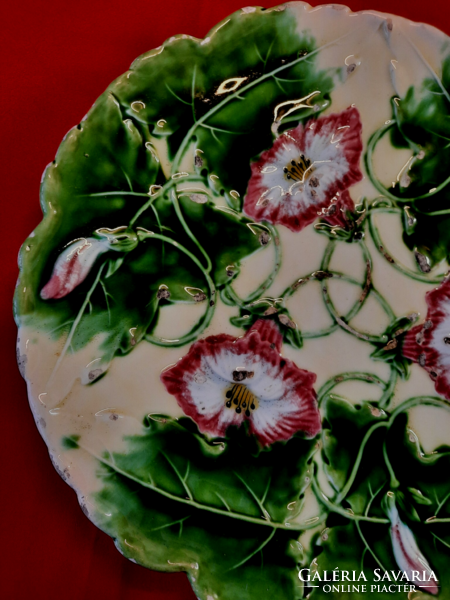 Körmöcbánya majolica wall plate, 33 cm