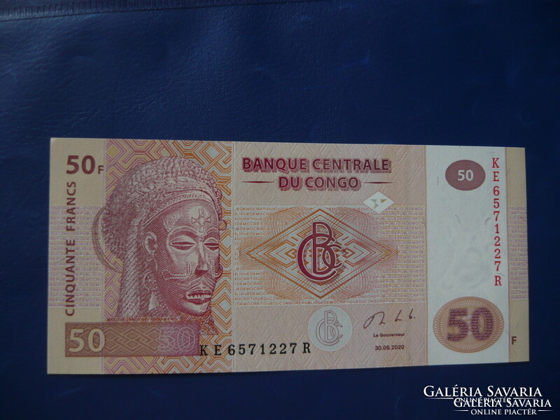 Congo 50 francs / 50 francs 2020 fish! Unc! Rare paper money!