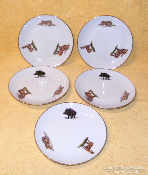 Bavaria small plate with wild animals 5 pcs