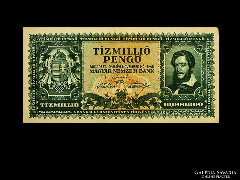 Ten million pengő - November 16, 1945 - Member of the 17th inflationary series