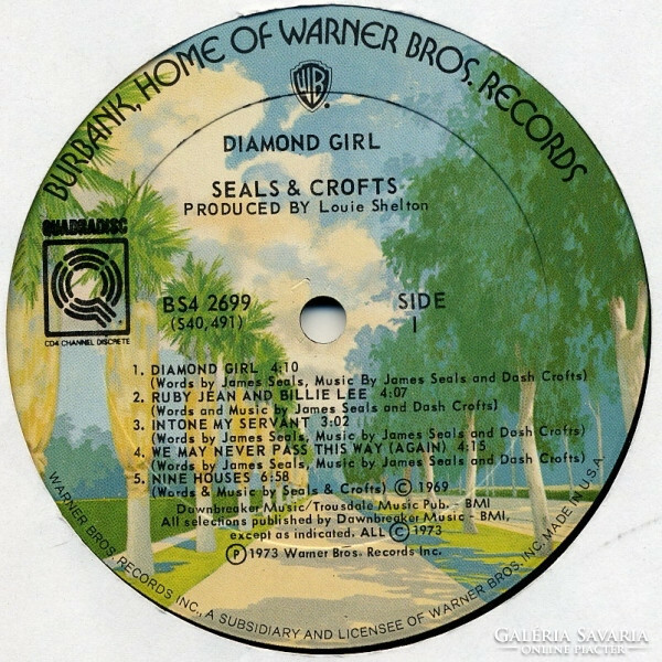 Seals & Crofts - Diamond Girl (LP, Album, Quad, Gat)
