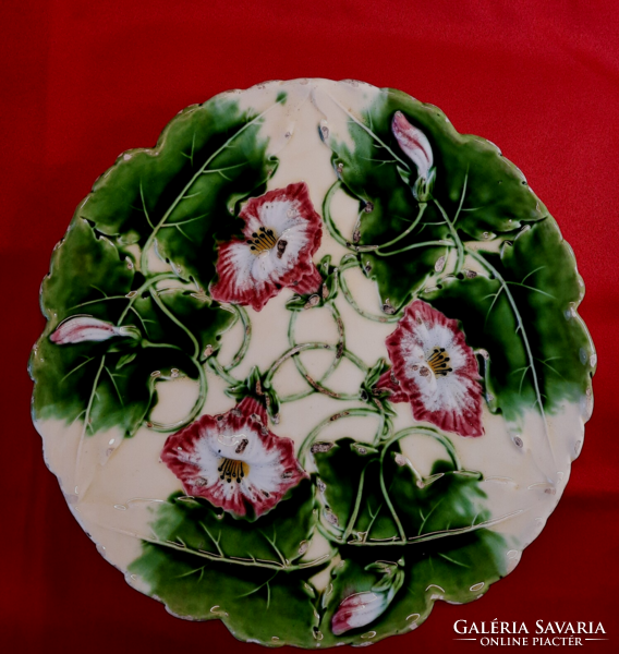 Körmöcbánya majolica wall plate, 33 cm