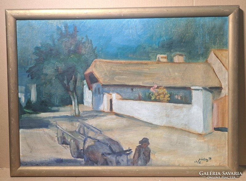 Pál Miháltz peasant life, 1926 (oil, canvas)