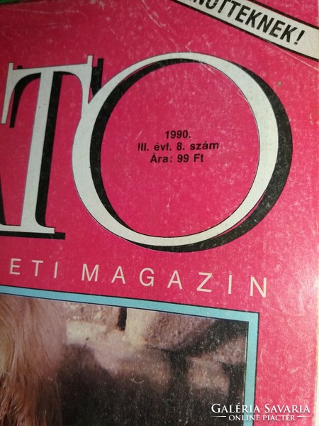 1990 .3, Year 8. Number Hungarian erato erotic monthly magazine, with sophisticated artistic photos according to the pictures
