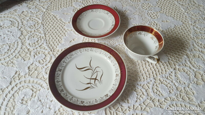 3-piece German, Weimar porcelain breakfast set