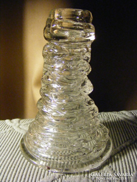 Twisted glass candle holder