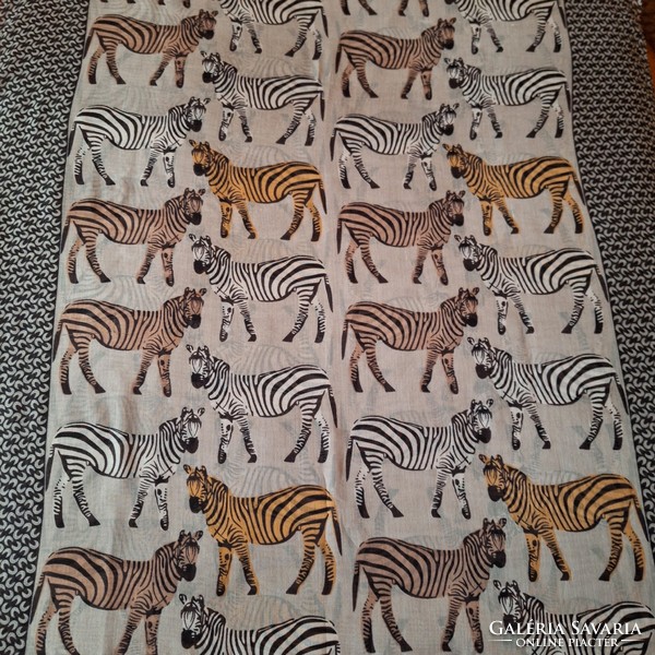Afrika zebra mintás kendő, szafari dizájn ( nagy)