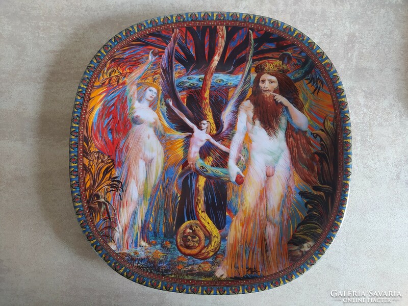 ERNST FUCHS Ádám és Éva - gyűjteményes porcelán tányér