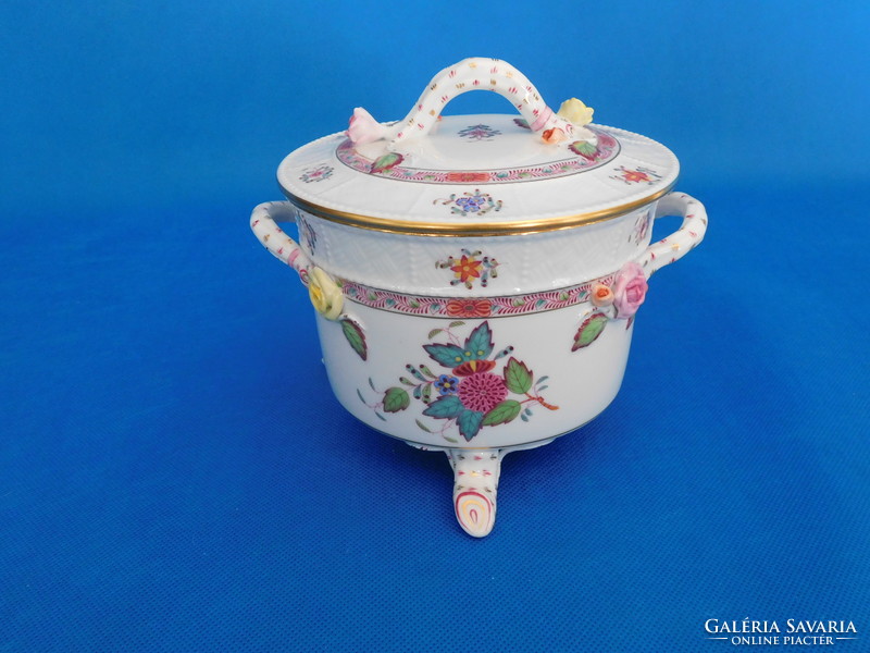 Herend colorful Appony richly painted biscuit holder