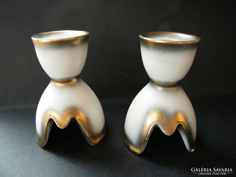 Art deco ceramic candle holders 2 pcs