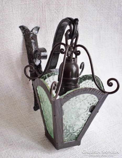 Wrought iron wall arm, wall lamp 23 x 12 x 28 cm works!