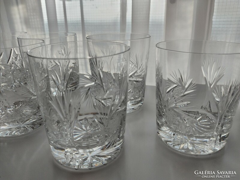 11 darab lengyel kristály whiskys pohár
