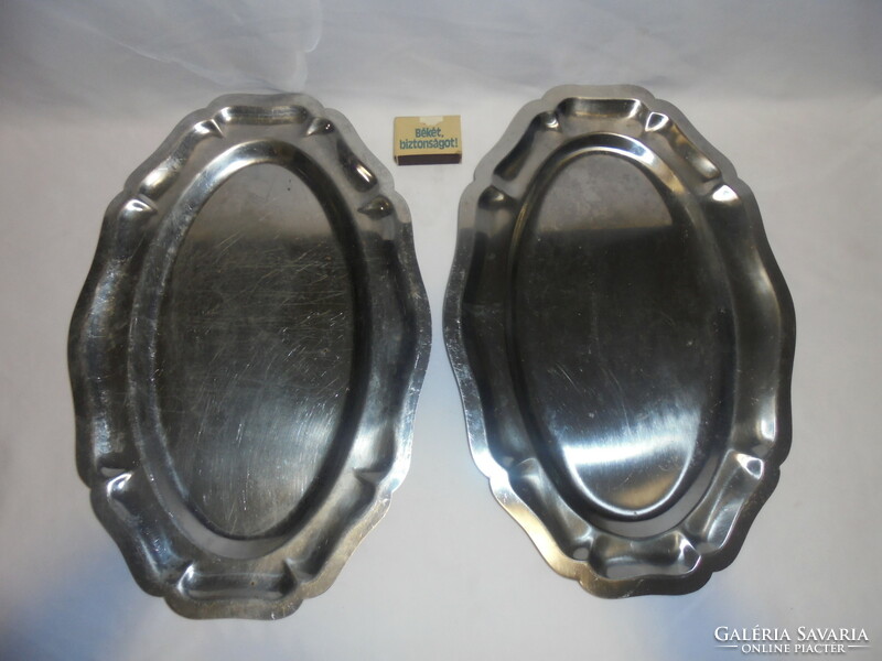 Two pieces of stainless steel tray, side dish - together