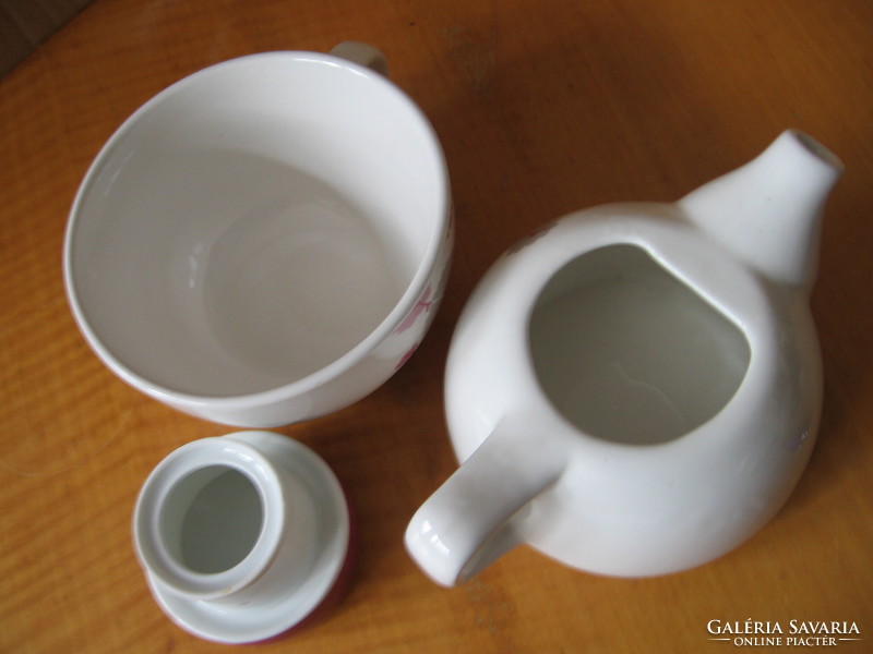 Single tea cup and jug set