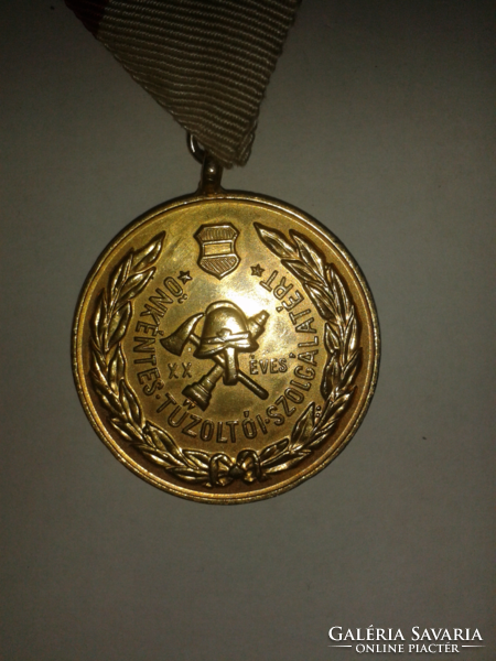 Önkéntes Tűzoltó Szolgálatért kitüntetés XX. év. 1958