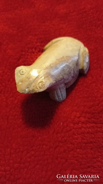 Mineral frog is an animal carved from stone