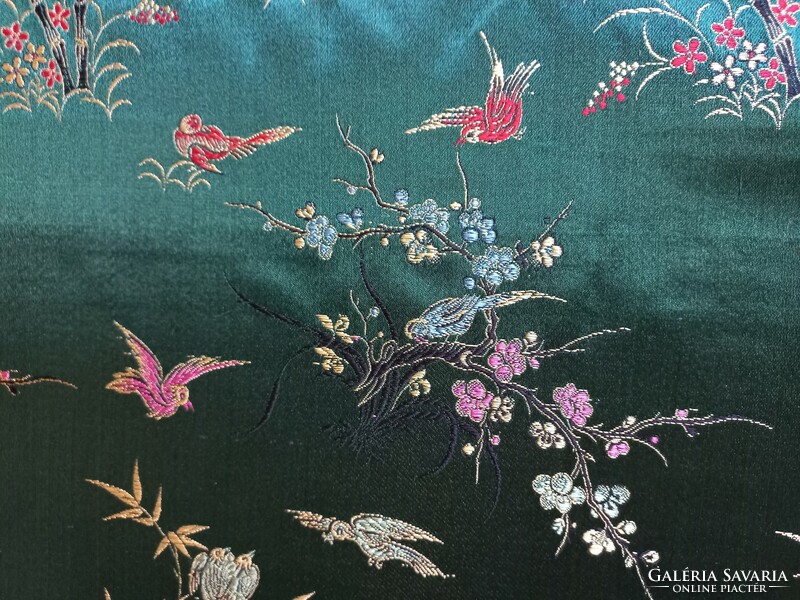 Keleti, kínai, japán mintás, virágos madaras bútorszövet