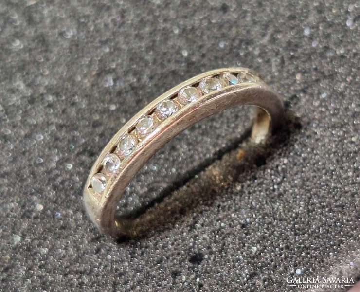 Vintage sok köves ezüst gyűrű