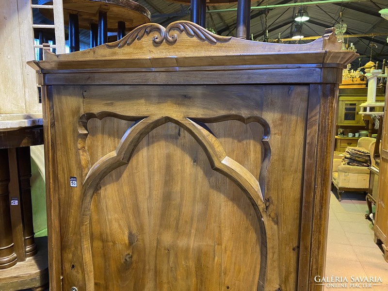 Single-door Bieder walnut cabinet, in good condition.