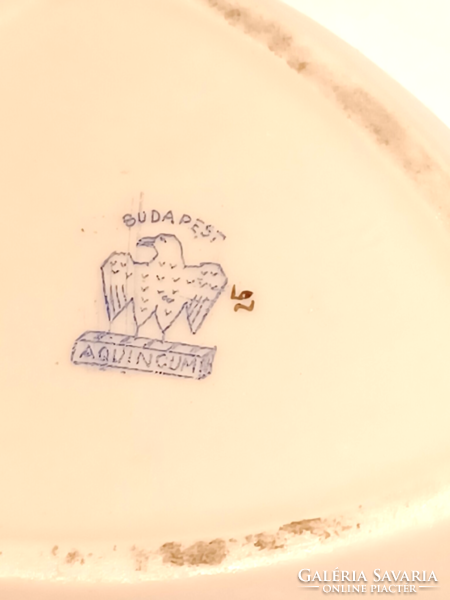 Old aquincum porcelain bowl-dankó with pista inscription