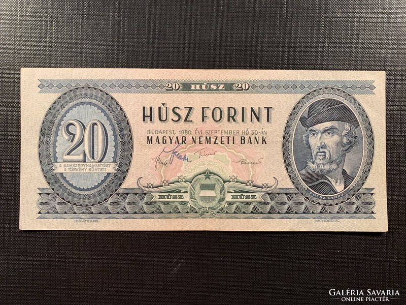 *** With the signature of János Fekete 20 forints from 1980 ***