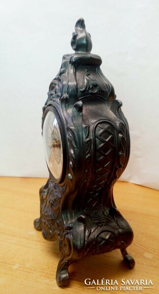 Mercedes rococo tin married table clock with battery structure west germany, unique rarity