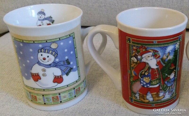 2 Marked porcelain ceramic mugs - together, but also separately on request - for a gift