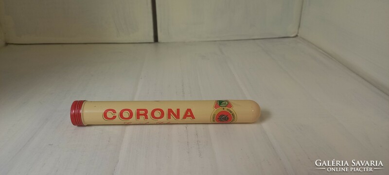 Corona metal cigar box